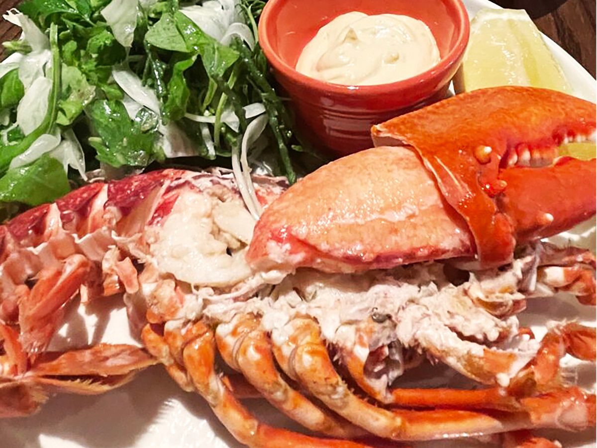 lobster at a restaurant in framlingham suffolk