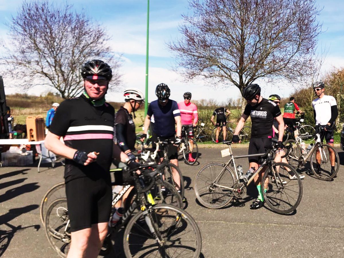 cyclists gathering in suffolk