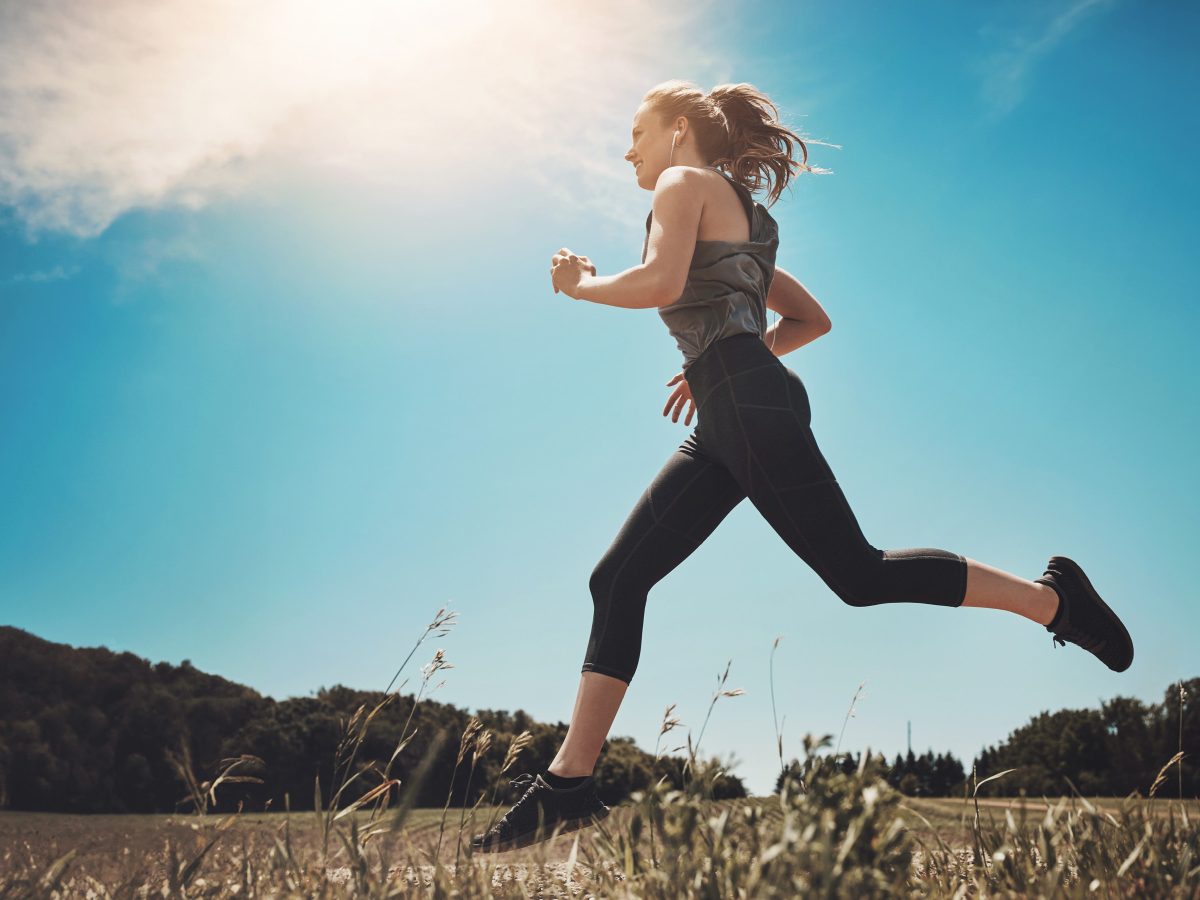 woman running in walberswick suffolk