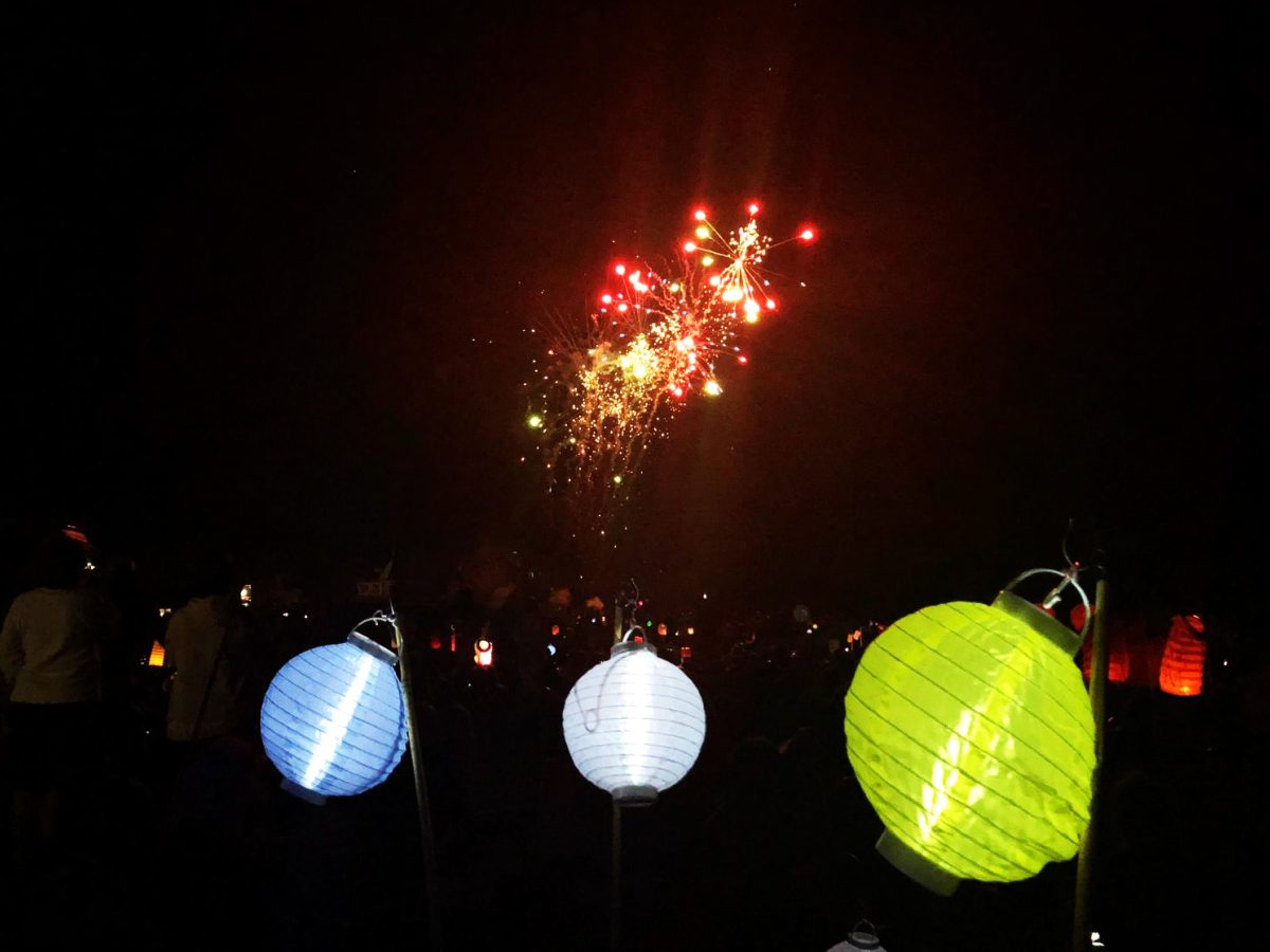 new years eve fireworks in suffolk with lanterns too